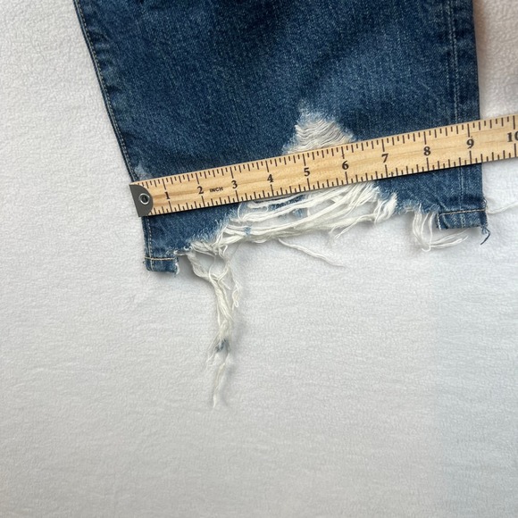 AG Jeans Womens 32‎ The Mari High Rise Straight Crop Distressed Denim Jeans 12 - Picture 10 of 11